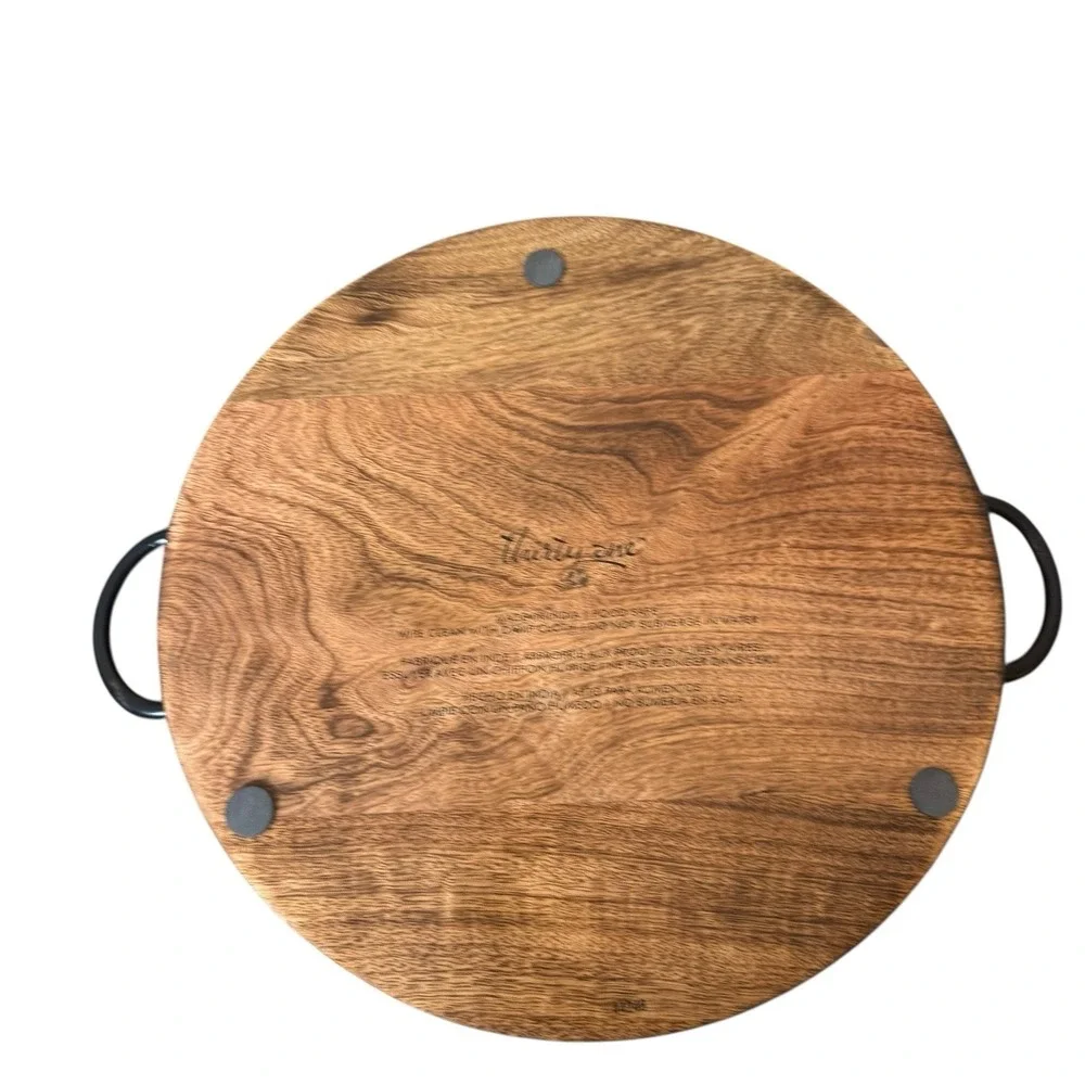 Thirty-One Close To Home Wood‎ Serving Tray Iron Handles Thankful & Blessed 14